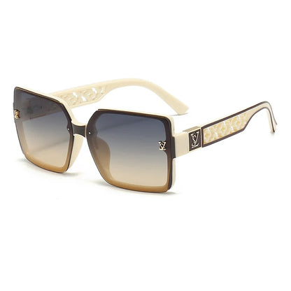 New luxury fashion box sunglasses ladies high sense sunshade sunglasses