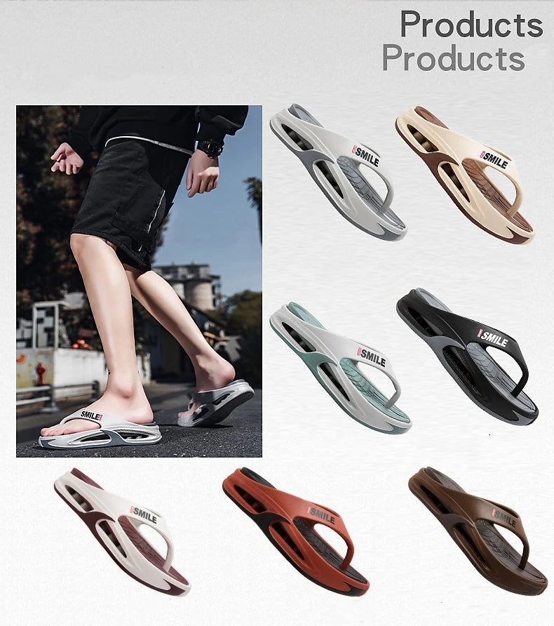 Summer Men's Slippers EVA Flip Flops Indoor Outdoor Comfortable Soft Slides Casual Shoes Men Beach Sandals Male House Slippers