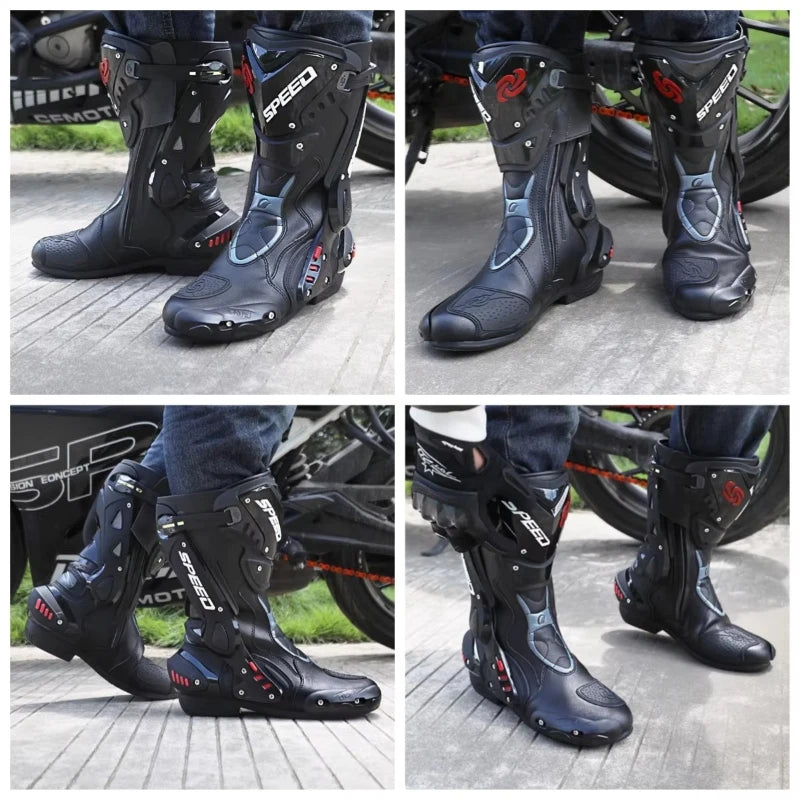Motocross Racing Waterproof All-season Motorcycle Riding Shoes for Men and Women Off-road Racing Boots Motorbike Rider Boots