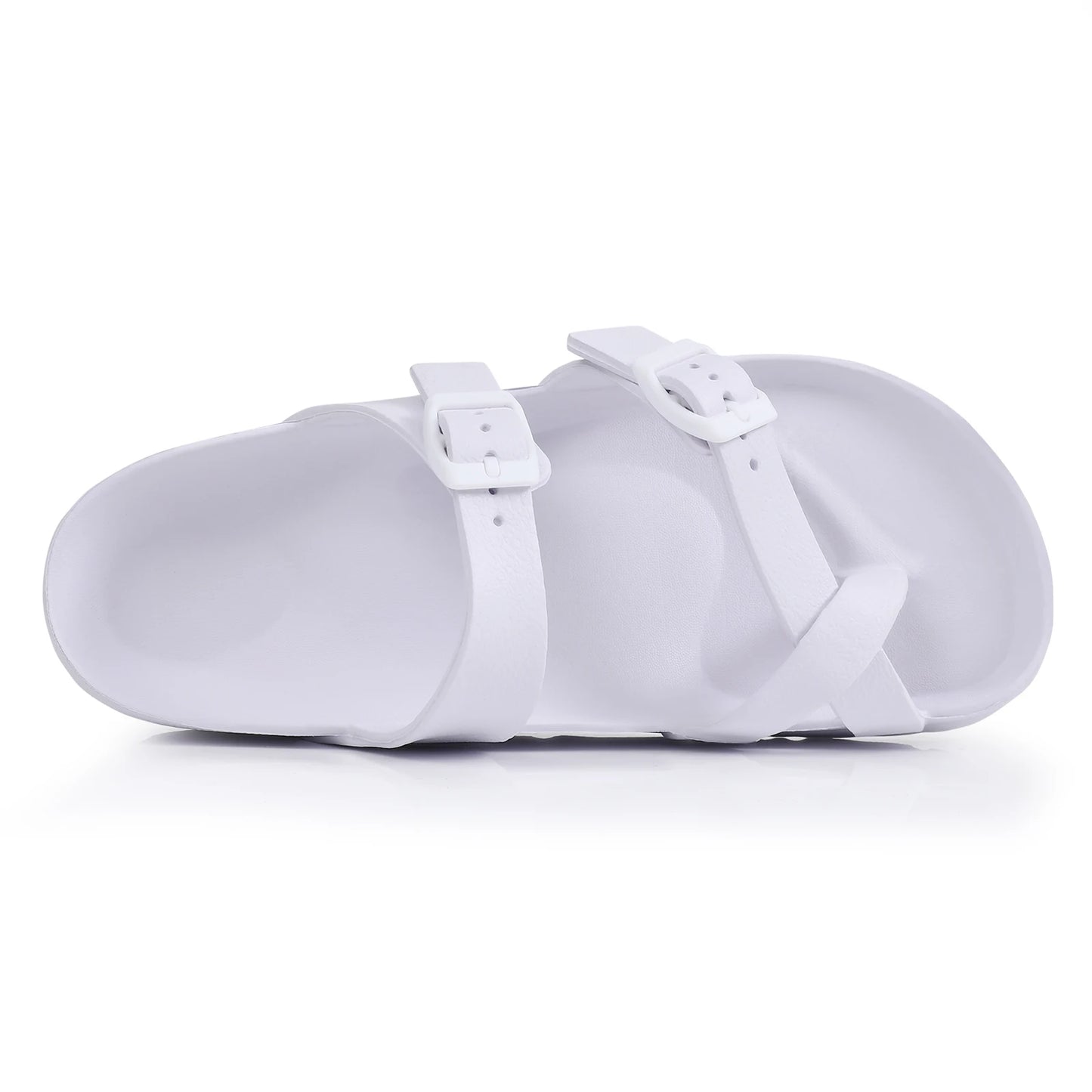 Shevalues Casual Women's Sandals With Arch Support Anti-slip Fashion New Slides Soft Sole Beach Slippers With Adjustable Buckle