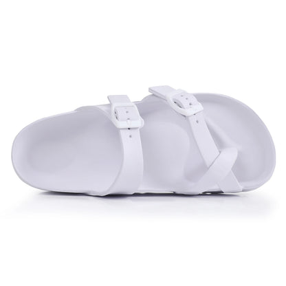 Shevalues Casual Women's Sandals With Arch Support Anti-slip Fashion New Slides Soft Sole Beach Slippers With Adjustable Buckle