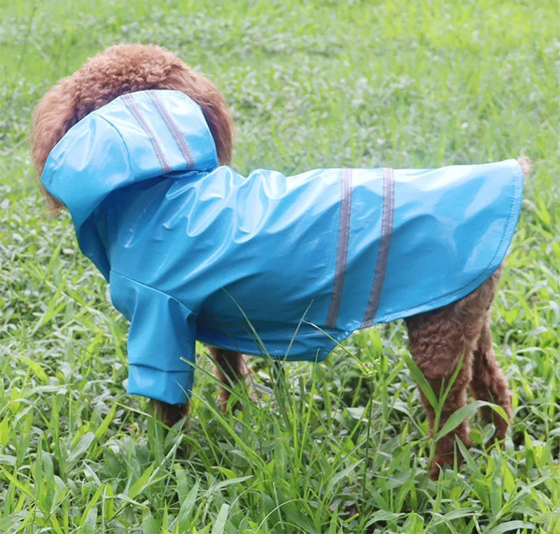 Summer Outdoor Puppy Pet Rain Coat S-XL Hoody Waterproof Jackets PU Raincoat for Dogs Cats Apparel Clothes Wholesale