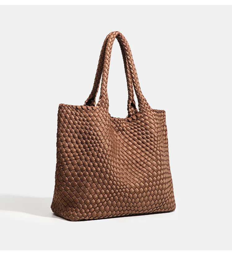 Large size women's tote bag Women's fashion bags 2024 Hot product Neoprene material women's hand-woven bag Large volume Tote bag