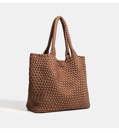 Large size women's tote bag Women's fashion bags 2024 Hot product Neoprene material women's hand-woven bag Large volume Tote bag