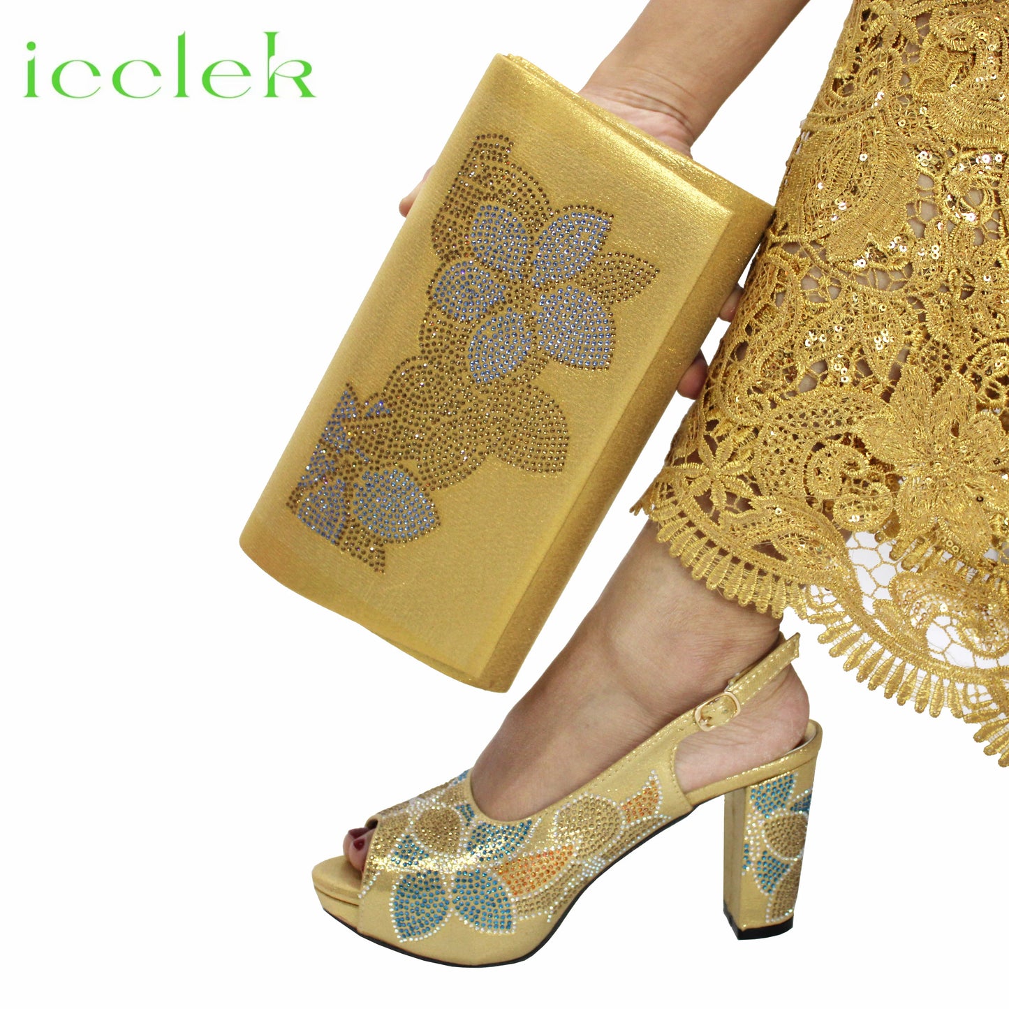 Baby Pink Flower Pattern Mature Pumps African Design Women Matching Shoes and Bag with Platform High Quality Sandals for Wedding