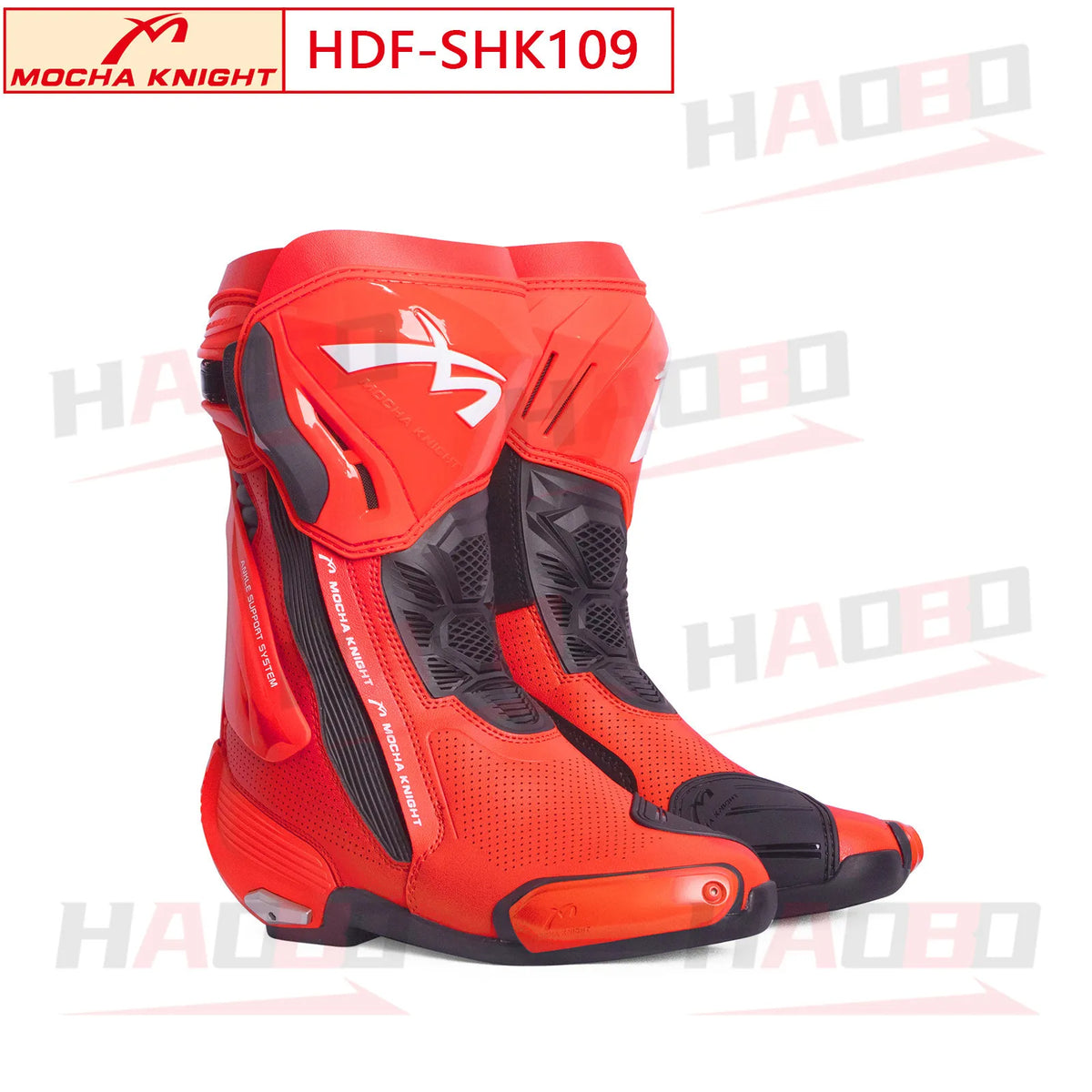 MOCHA SH109 Motorcycle Racing Boots Perforated Summer Breathable Professional Motocross BOTAS Knight Riding Boots CE Certified