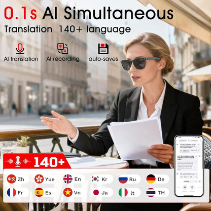 Smart AI Glasses HD Photo Video OpenAI Record Translation Photochromic Lenses Bluetooth Call Music Multifunction Glasses