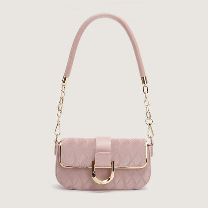 Sweet Pu Leather Women's Shoulder Bag Fashion Design Chain Ladies Underarm Bags Simple Square Female Handbags Crossbody Bag