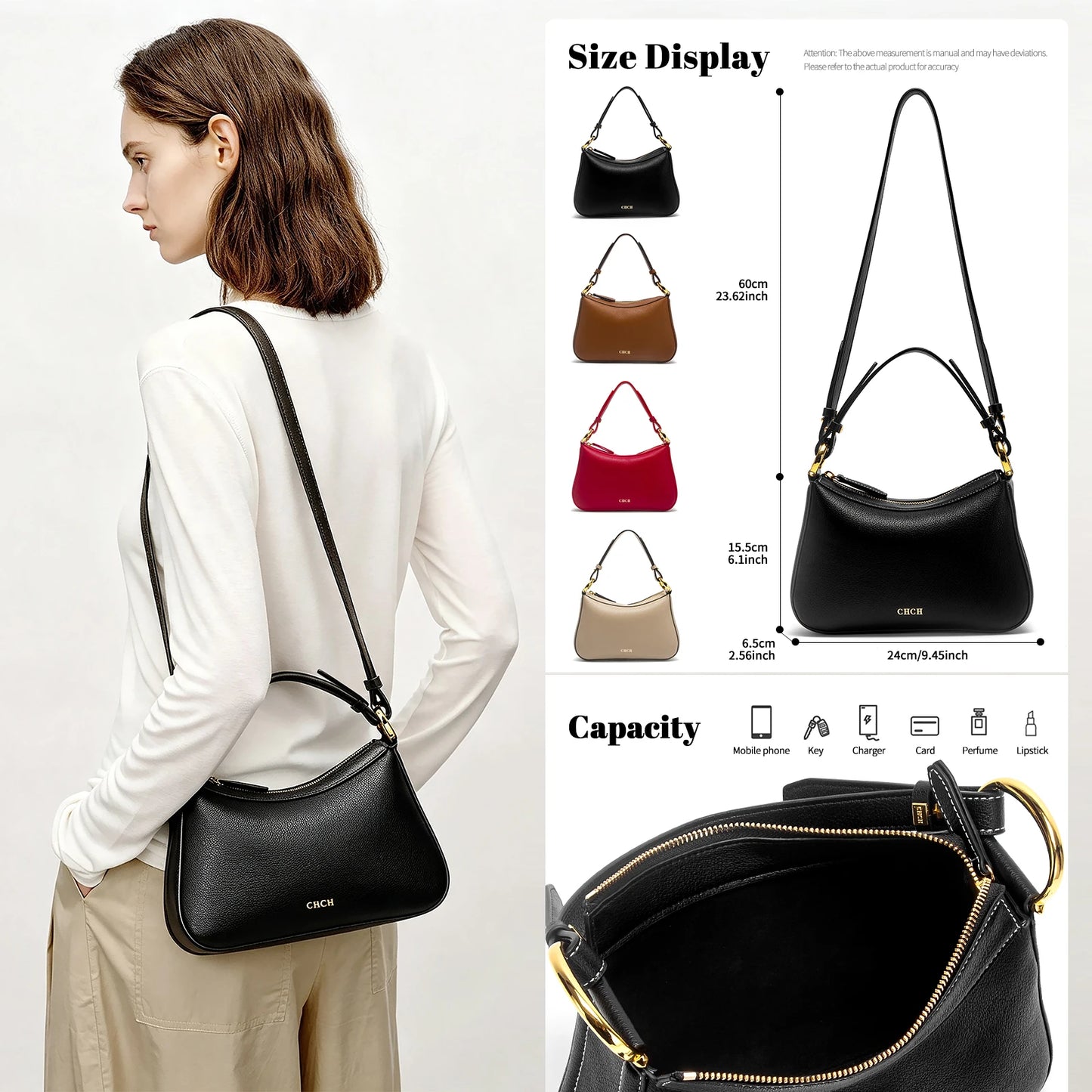 CHCH Hobo Bags for Women Top Handle Satchel Shoulder Purse Handbag