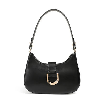 Elegant PU Crescent Shoulder Bags for Women 2025 Luxury Designer Crossbody Purse Underarm Ladies Handbags