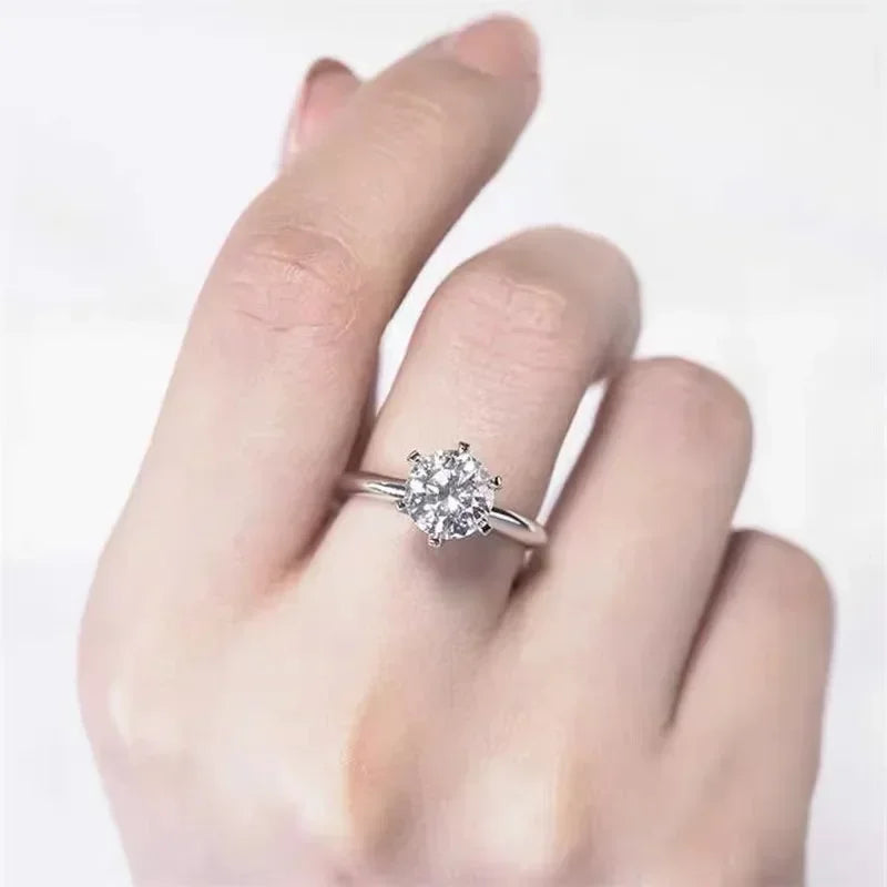 Women's Luxury PT950 Platinum Wedding Ring With GRA Credentials Real D Color VVS 1 Carar Moissanite Diamond Rings Fine Jewelry