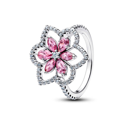 Luxury Original 925 Sterling Silver Heart Bow Pearl Flower Four Leaf Clover Ring fit Women's Fine Jewelry Valentine's Day Gifts