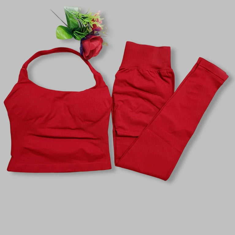 two pieces yoga outfits DF impact gym clothing fitness pants set DFNNYE woman Halter Top sports leggings Gym workout sets