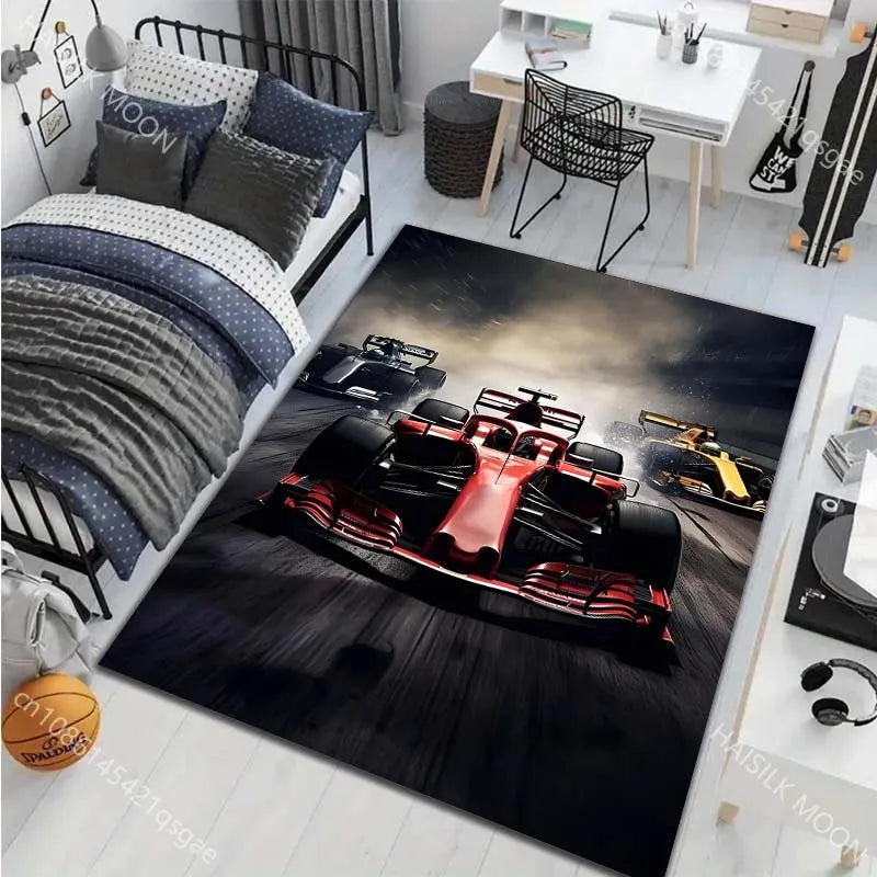 Next Day Shipping Top Racing Printed Carpet Rug for Living Room Bedroom Sofa, Home Decor Large Sizes Mat Gift for Racing Lovers