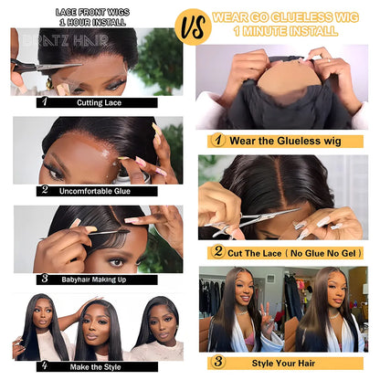 Glueless 13x4 Lace Frontal Pixie Curly Wig Human Hair 360 13x6 Deep Wave Wigs for Woman Ready to Wear Glueless Wigs 300 Density
