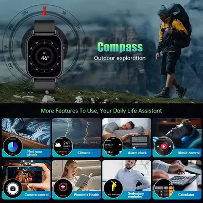 New GPS Military Smart Watch Bulit-in GPS Compass Altimeter Barometric 10ATM IP69K Waterproof AMOLED BT Call Smartwatch