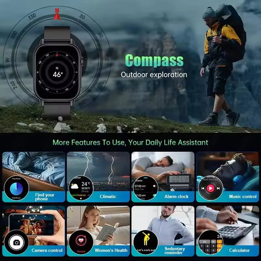 New GPS Military Smart Watch Bulit-in GPS Compass Altimeter Barometric 10ATM IP69K Waterproof AMOLED BT Call Smartwatch