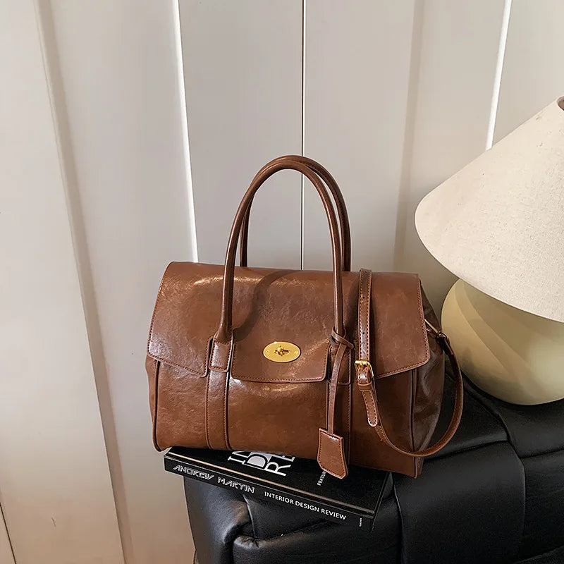 Fashion Women's High-quality Pu Leather Handbag 2026 New Business Large Capacity Commuter Shoulder Crossbody Bags for Women