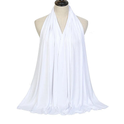 Ramadan Modal Cotton Jersey Hijabs For Woman Long Muslim Shawl Plain Soft Turban Niqab Head Wraps Scarf Women Hijab