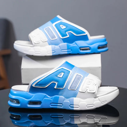 Summer Men Slippers Casual Sandals Platform Bubble Outdoor Beach Sandals Garden Shoes Male Comfortable Home Slides Loafers 39-47