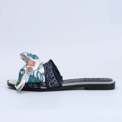 Flat Luxury Rhinestone Sandals Women's Summer Brand Sandals Cute Slide Sandals 204