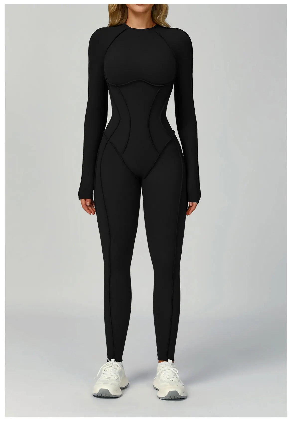 Sexy Hollow Back Long Sleeve Yoga Jumpsuit Women Quick Dry One-piece Yoga Suit Gym Training Leggings Playsuit Slim Fit Bodysuits