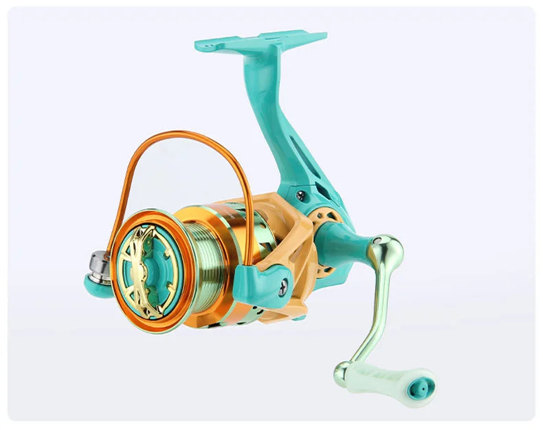 2026 New Colorful Spinning Fishing Reel Max Drag 6KG 8KG Gear Ratio 5.2:1 1000 2000 3000 5000 6000 Suitable Freshwater