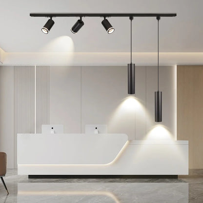 LED Track Pendant Lights 110-265V Chandelier Kitchen Led Ceiling Spotlight Dining Room Hanging Lamps For Living Room Home Decor