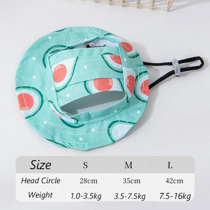 Summer Cat Dog Sunscreen Hat with Printed Checkered Pet Fisherman Hat Suitable for Cats Small Medium-sized Dogs Outdoor Supplies