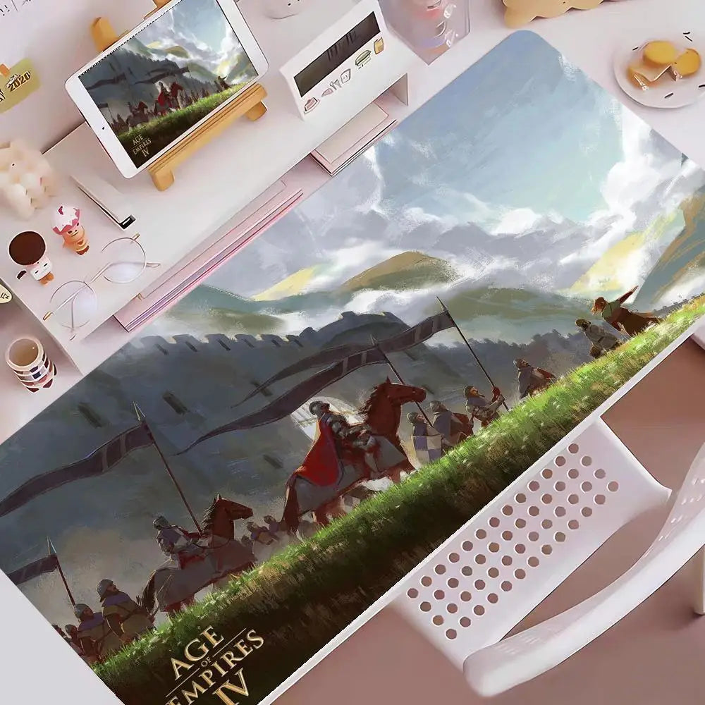 Age Of Empires Gaming Mouse Pad E-sports Gaming Mouse Pad Oversized Personalized Desk Pad Keyboard Mouse Pad Non-Slip Desk Mat
