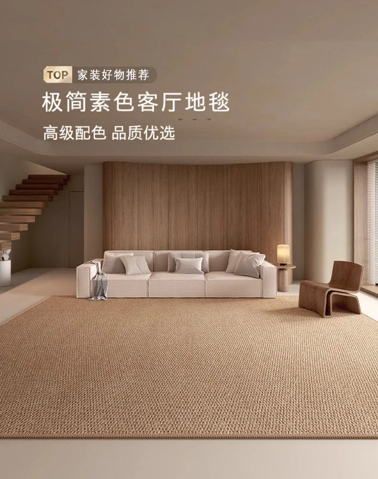 Solid Tone Faux Sisal Rug for Living Room Decoration Home Large Area Fluffy Non-slip Rugs Bedroom Dining Room Soft Mats Custom