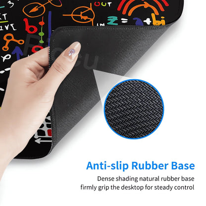 Black Mousepad E=mc2 Formula Science Mouse Pad Math Desk Pad Extended PC Keyboard Mats Large XXL Gamer Mousepad Desk accessories