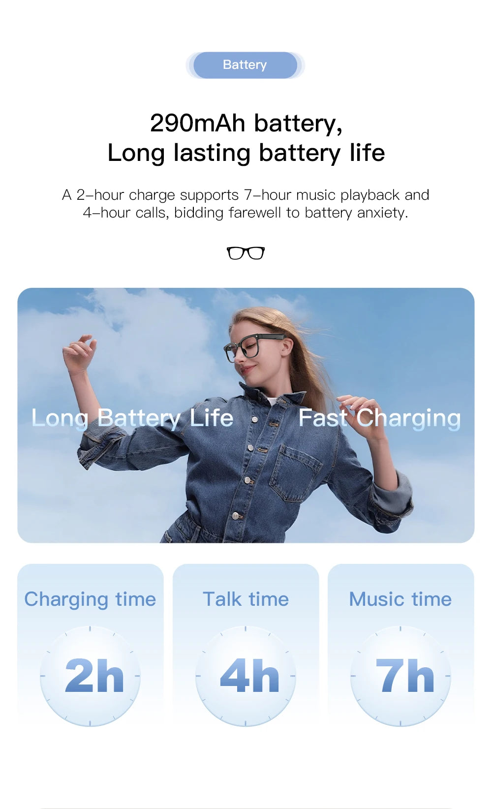 PEJE AI Smart Glasses with Camera, 1080P HD Video Recording Glasses, AI Assistant (ChatGPT/Doubao), Real-Time Translation