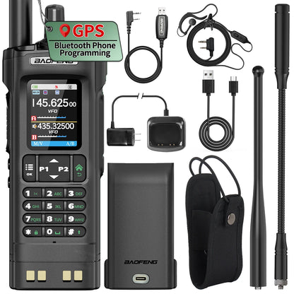 BAOFENG UV-32 GPS Walkie Talkie 10W Air Band Bluetooth Programming Wireless Copy Frequency Full Band FM Long Range Two Way Radio