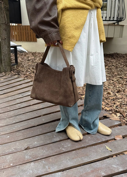 Suede Cowhide fashion ladeis shoulder cross brown bags luxury designer women coffe handbags angola red
