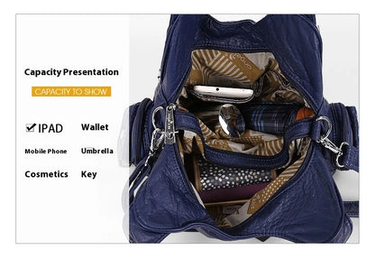 Fashion Handbags Women Shoulder Bags PU Leather Handbag Female Satchel Big-capacity Shoulder Purse Bag Bolsa Feminina