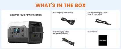 CTOLITY 1800W Camping Portable Power Station Outdoor 1024Wh Lifepo4 AC Outdoor Solar Generator 200W 20.5V Flexible Solar Panel