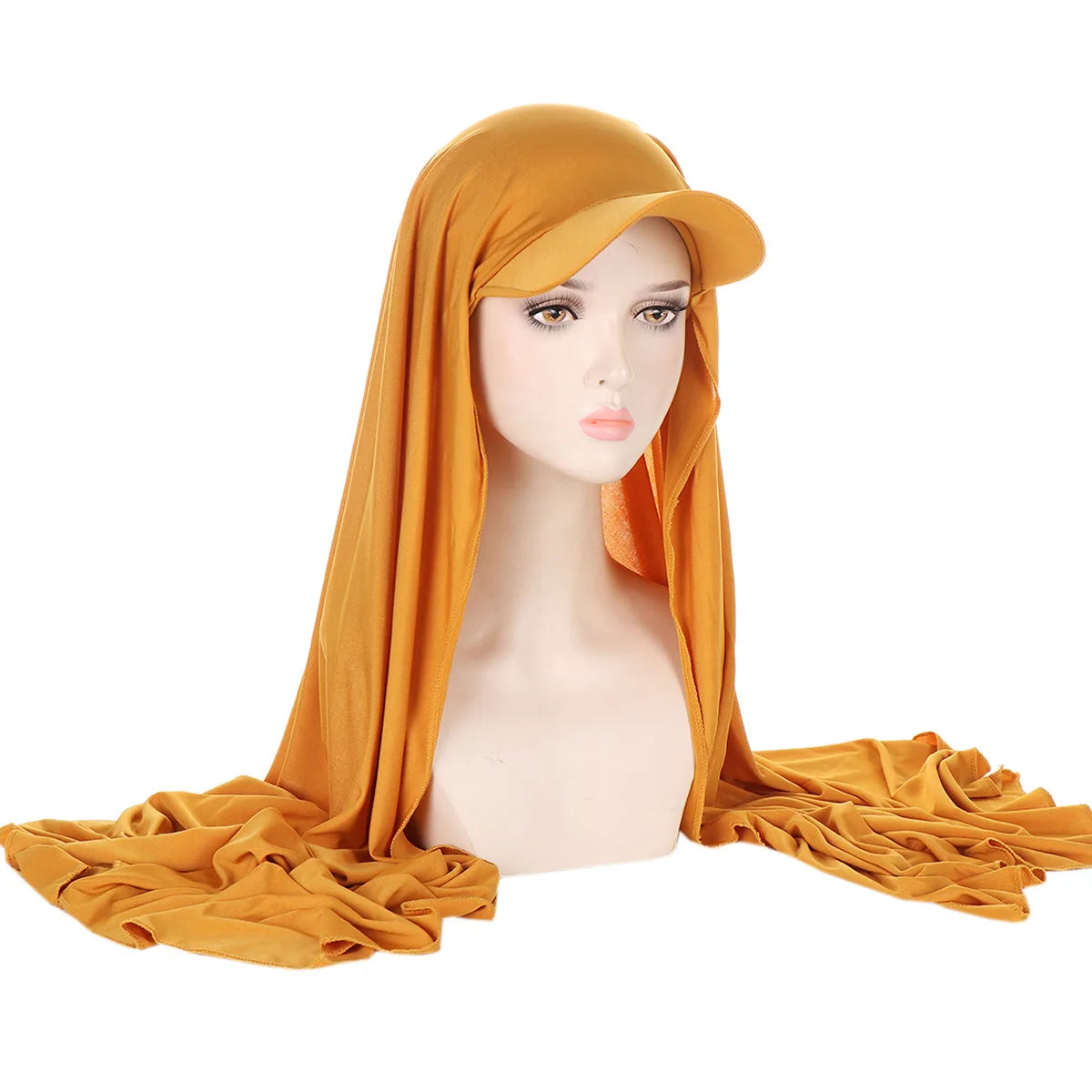 Trendy Musilm Women Jersey Hijab with Base Ball Cap Summer Sports Cap Ready To Wear Instant Jersey Sport HIjabs