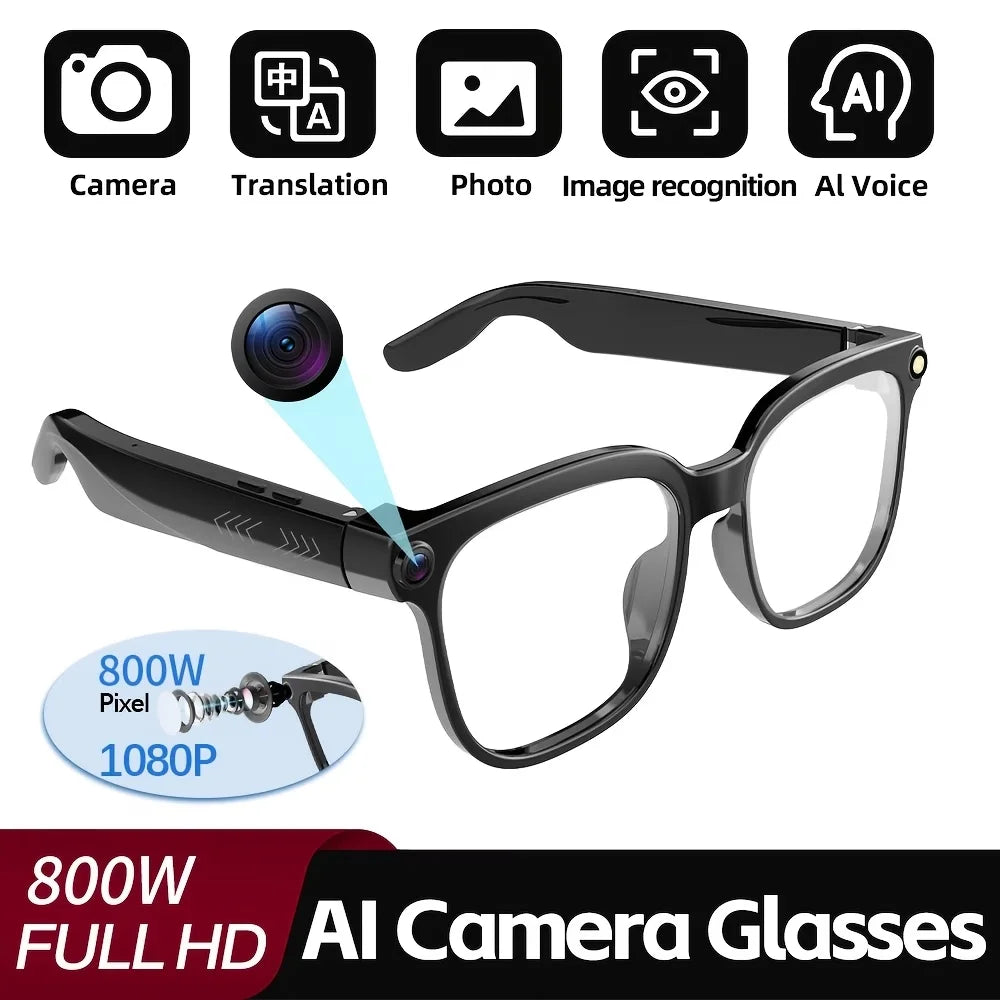2026 Smart AI Glasses Men New 4K HD 800W pixel Camera 32GB Memory 120+ Translation ChatGPT Music Shoot Photos &Video Sunglasses