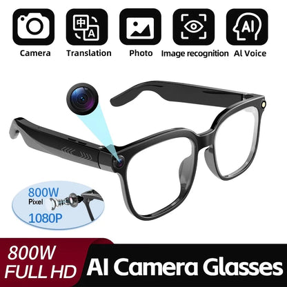 2026 Smart AI Glasses Men New 4K HD 800W pixel Camera 32GB Memory 120+ Translation ChatGPT Music Shoot Photos &Video Sunglasses