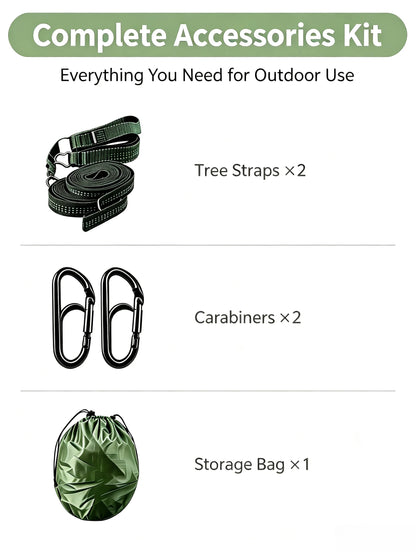 Outdoor Double Hammock with Mosquito Net Lightweight Portable Anti Bug Hammock Fast Install for Camping Hiking Travel Backyard