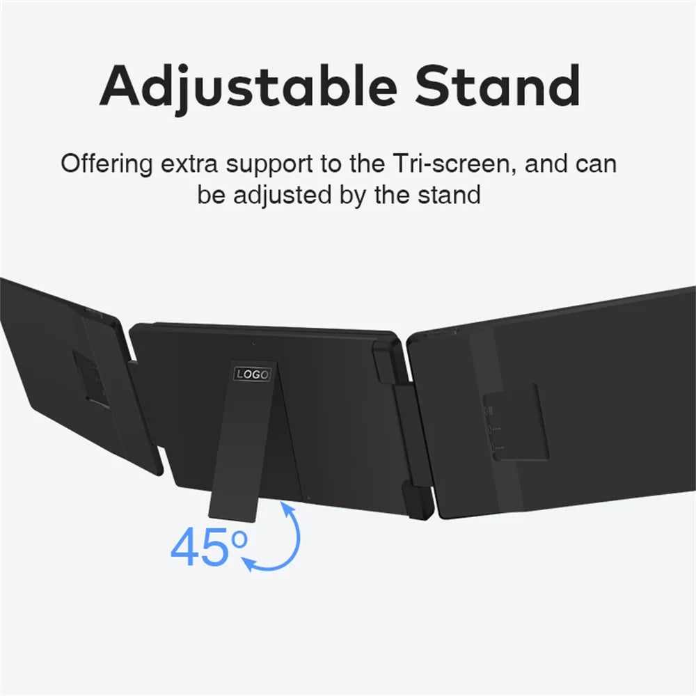 Rospider 15.6 Inch Dual Screen Extender Display FHD IPS Triple Expandable Monitor High Definition for Laptop Productivity