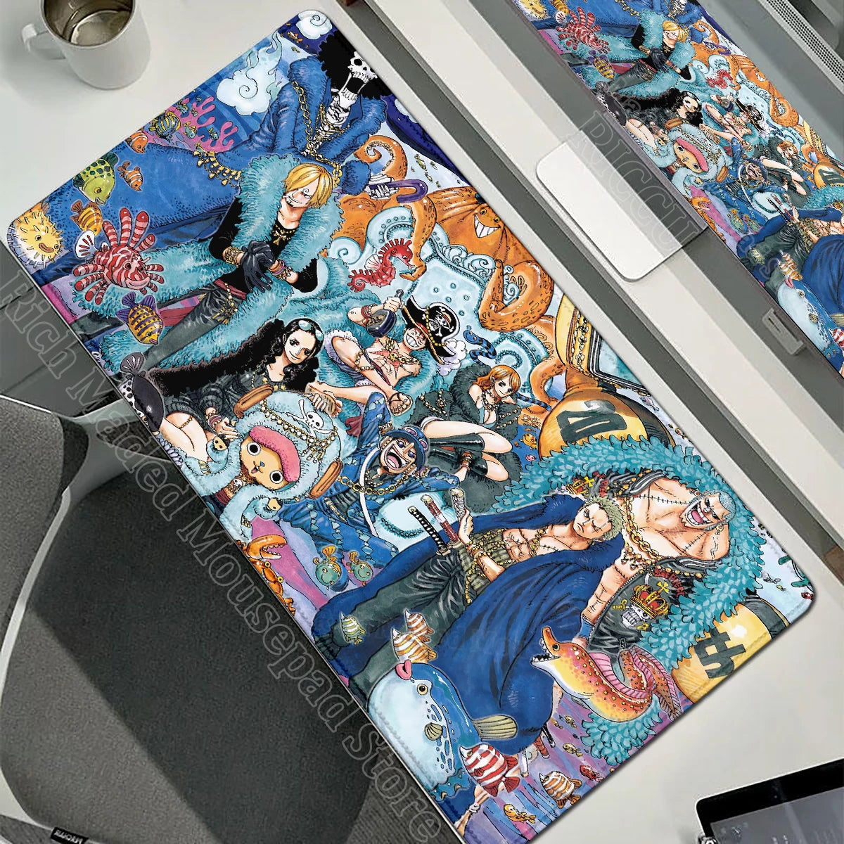Anime Gamer Keyboard MouseMats One P-Piece Gaming Mouse Pad XXL Speed Rubber Cartoon Big Computer Desk Mat PC E-Sports Mousepad