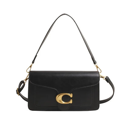 26 New Niche Bag Women's Premium Texture Solid Color Simple and Versatile Small Square & Commuter Multi-Compartment Shoulder Bag