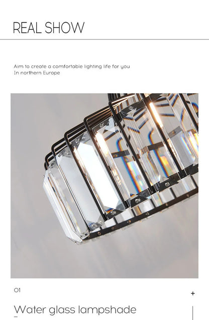 Crystal Pendant Lights Indoor Bedroom Ceiling Chandeliers Lamps Nordic Loft Loby Hanging Light Fixture Hotel Hall Decor Led Lamp
