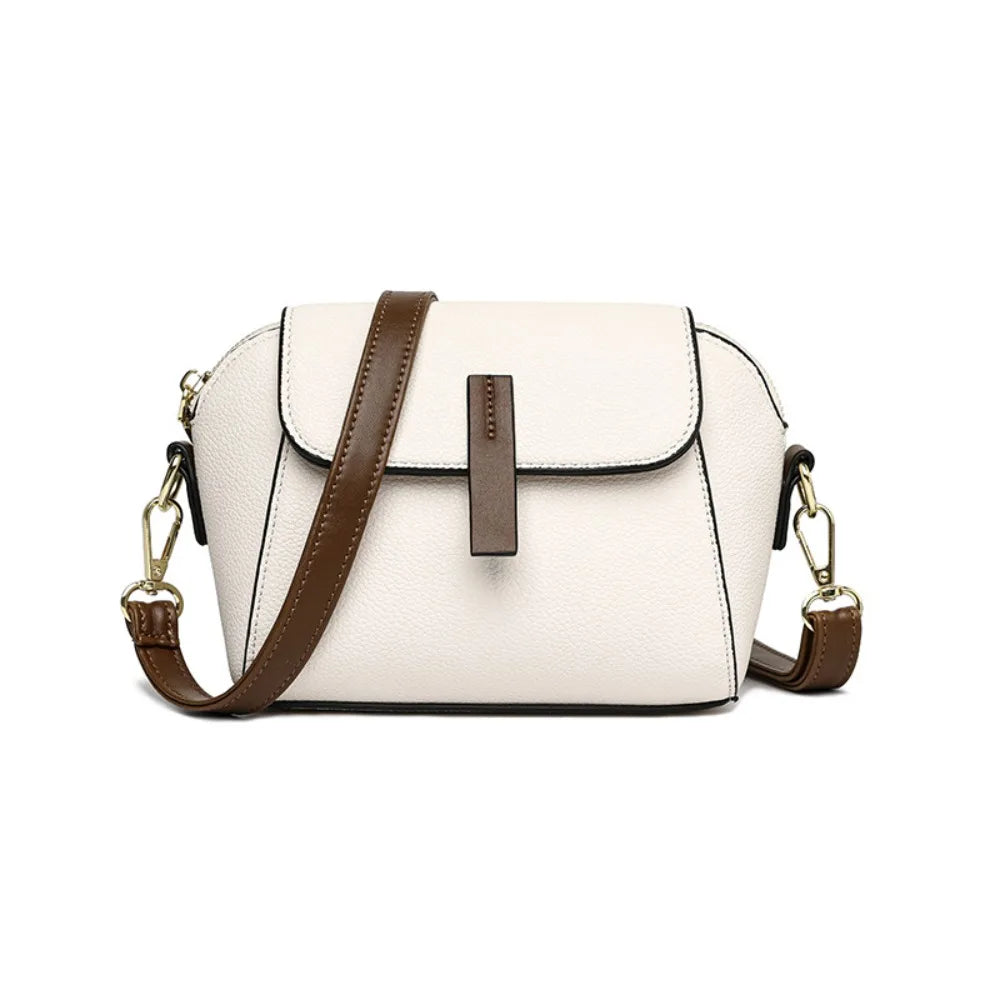 Genuine Leather Women Crossbody Bag Shoulder Bags Luxury Solid Color Cow Leather Handbag Elegant Female Messenger Bag
