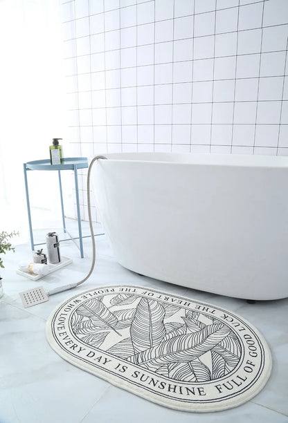 Non-Slip Bath Mat Absorbent Carpets INS Style Doormat  Entrance Mats Balcony Porch Area Rugs Living Room Bathroom Alfombra
