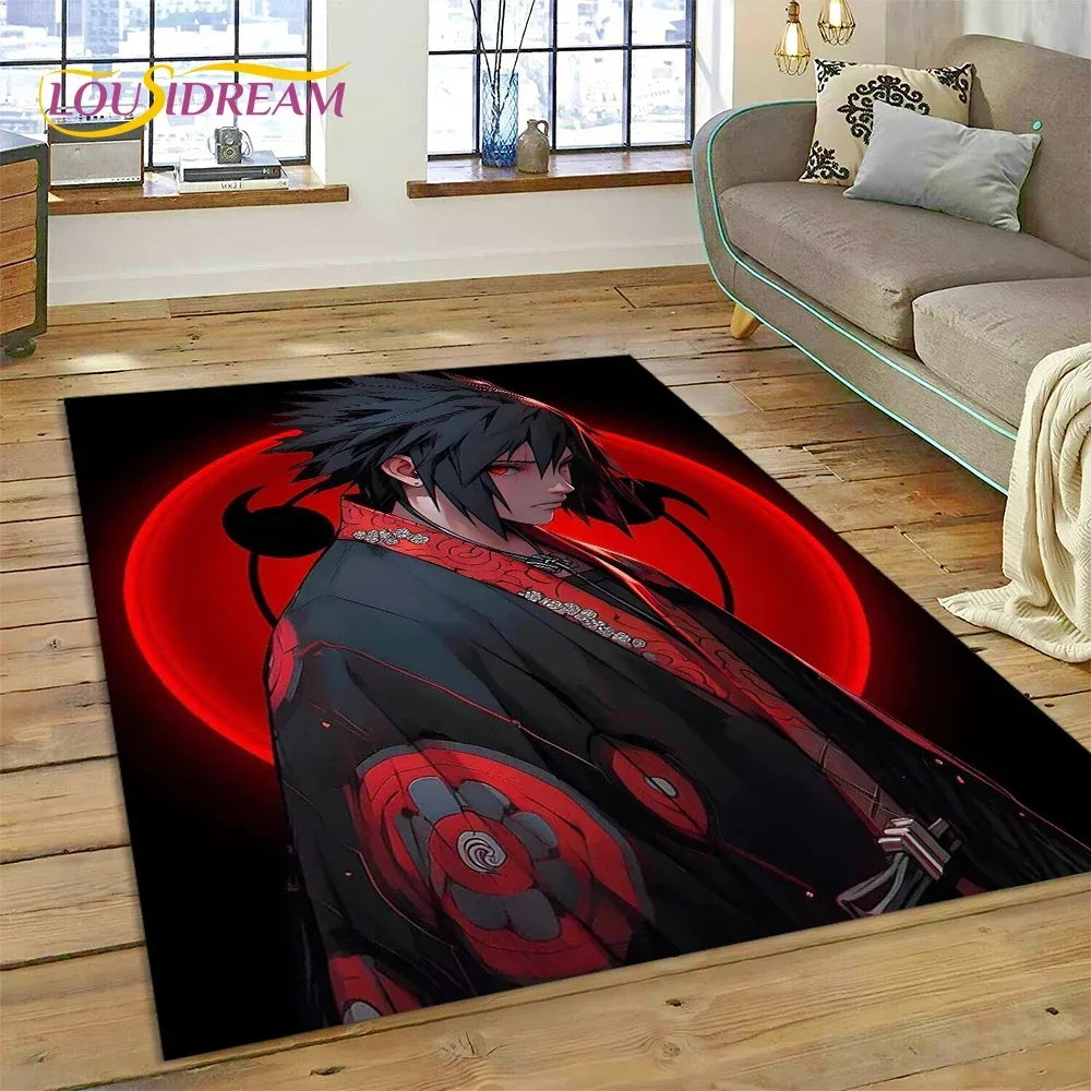 Cartoon 3D I-Itachi Japan Anime Carpet Rug for Living Room Bedroom Home Sofa Decoration,Kids Play Area Rug Non-slip Floor Mat