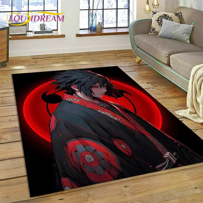Cartoon 3D I-Itachi Japan Anime Carpet Rug for Living Room Bedroom Home Sofa Decoration,Kids Play Area Rug Non-slip Floor Mat