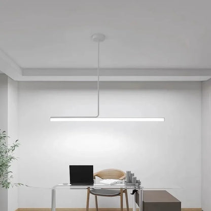 One-word Long Strip Led Restaurant Pendant Lights Nordic Simple Dining Table Bar Chandeliers Modern Home Indoor Lighting Lamps